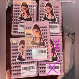 4 packs of Losha Lash Clusters - Pink Tray False Lashes